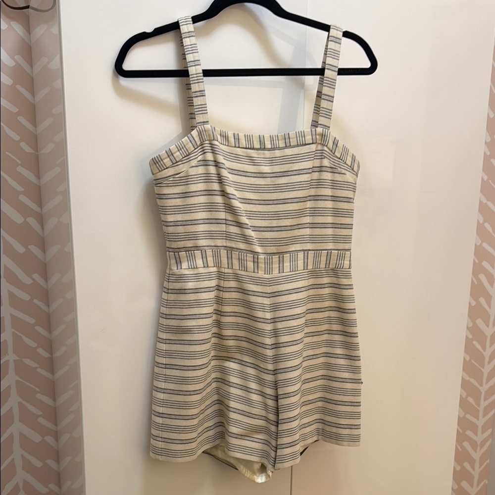 Blue and white striped romper from Anthro